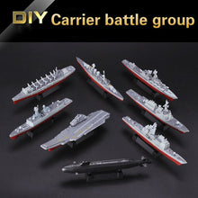 8pcs/lot 4D Model Assembled Ship Model 1/2000 Warships Aircraft WWII Military Assembled Model Miniature Carrier Battle Group