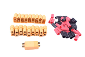 10paris XT60 battery connector for rc plane and car male and female with 3.5mm good gold plated plugs with 4mm shrink tube
