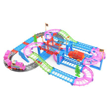 Children assembled railcar toys puzzle diy toys