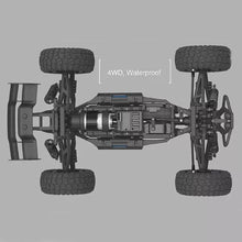 None HBX 12891 1/12 4WD 2.4G Waterproof Hydraulic Damper RC Desert Buggy Truck with LED Light