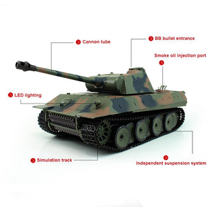 1set 1:16 German Leopard Heavy Tank 2.4G Remote Control Model Military Tank With Sound Smoke Shooting Effect