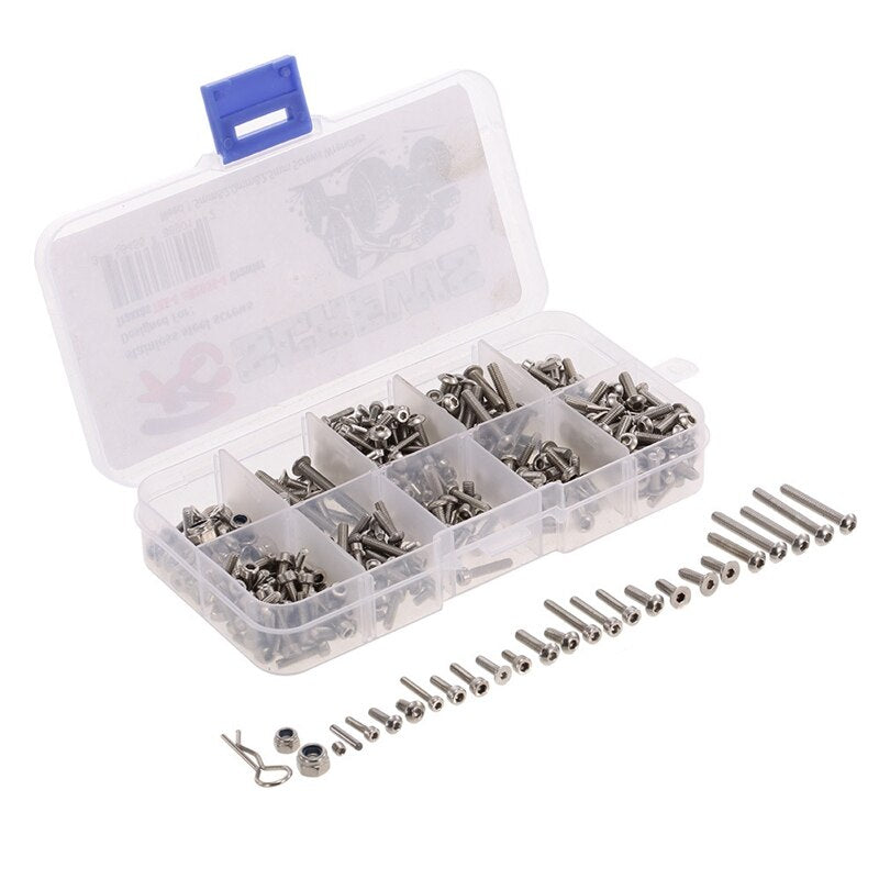 Screw Kit With Box For Simulation Remote Climbing Car Car Screw Stainless Steel Screws Box Repair Tool Kit Suitable For Traxxas