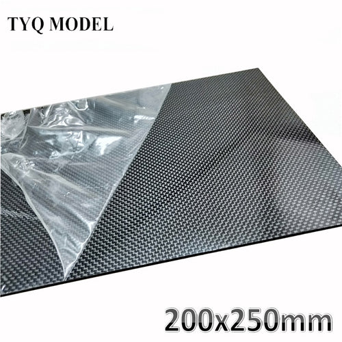 1pcs 200x250mm 3K High Hardness Carbon Fiber sheets 100% Pure Carbon Panel Board 0.5mm-5mm Thickness Carbon fiber model material
