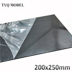 1pcs 200x250mm 3K High Hardness Carbon Fiber sheets 100% Pure Carbon Panel Board 0.5mm-5mm Thickness Carbon fiber model material