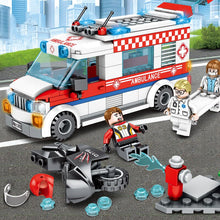 Toys For Children Series City Ambulance Model Kit Compatible Legoing Diy Assembled Educational Building Blocks Brick Kids O06