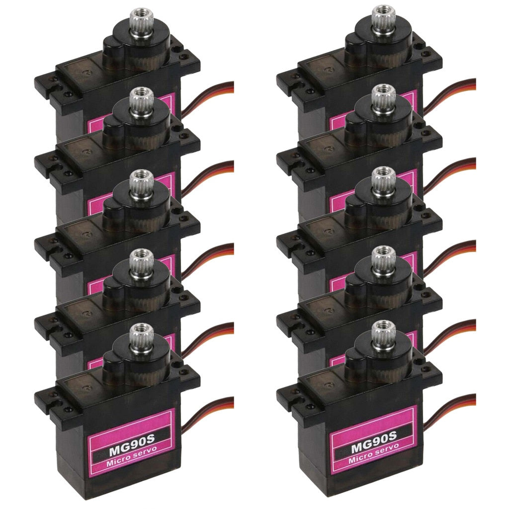 2019Car Boat Kids toy Accessory 10PCs MG90S Micro Metal Gear High Speed 9g Servo for RC Plane Helicopter Boat Car 4.8V- 6V
