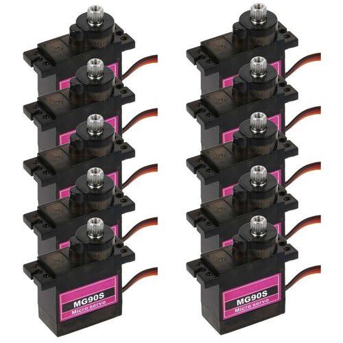2019Car Boat Kids toy Accessory 10PCs MG90S Micro Metal Gear High Speed 9g Servo for RC Plane Helicopter Boat Car 4.8V- 6V
