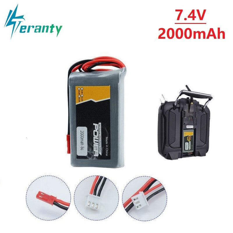Original Rc Lipo Battery 2S 7.4V 2000MAH Lipo Battery for Jumper T16 Open Source Multi-protocol Radio Transmitter battery