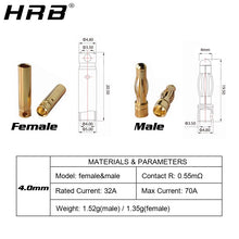 10PCS Amass Banana Plug 2.0mm 3.0mm 3.5mm 4.0mm Bullet Female Male Connector 5.0mm 5.5mm 6mm 6.5mm Brass Plated Copper RC Parts