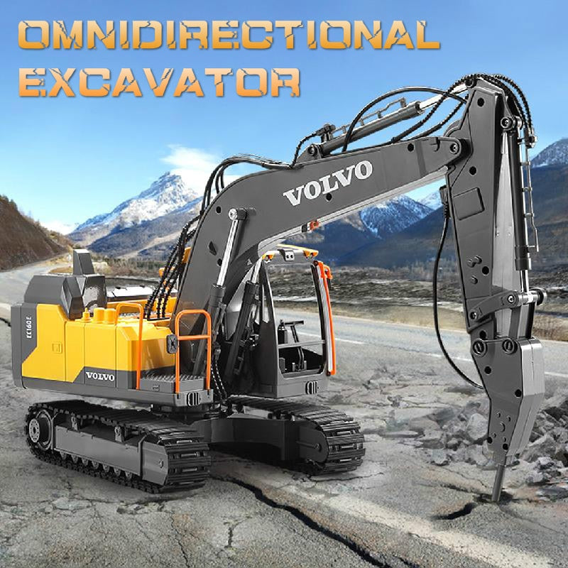 E568 Alloy Excavator 1:16 Rc Alloy Excavator 17ch Big Rc Trucks Simulation Excavator Remote Control Vehicle Toys For Boys