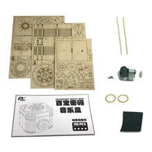 24PCS Mechanical Building Blocks Kits Model DIY 3D Password Music Box Wooden Puzzle Game Treasure Box/Calendar Model Toy Gift