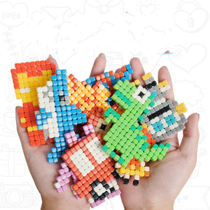 1200beads Water Droplets Bead Toy accessory kit Particles Magic Pixel Blocks DIY Handmade Assembled Spell Plug Gift for Children