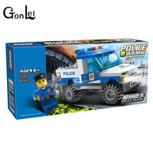9306 Legoinglys Police Truck Blocks Toys for Children Model Building Kits Small Particles Assembled Truck Blocks Christmas Toys