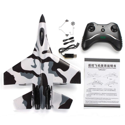 RC Plane Toy EPP Craft Foam Electric Outdoor RTF Radio Remote Control SU-35 Tail Pusher Quadcopter Glider Airplane Model for Boy