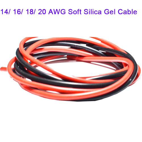 14/16/18/20 AWG Silica Gel Wire Cable for RC Model, DIY and Hobby toyes, Battery ESC wire cable