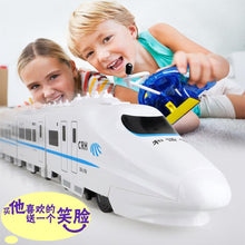 Train toy electric simulation bullet train high-speed rail model large children's toy boy remote control harmony number