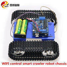 SZDOIT ESPduino Wifi Control T101 Metal Crawler RC Robot Tank Chassis Kit 33GB-520 DC Motor DIY For Arduino Education Toy