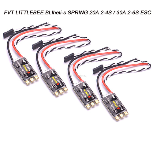FVT LITTLEBEE BLHeli-s SPRING 20A ESC 2-4s / 30A ESC 2-6S Supports Mulitshot DSHOT Oneshot42 OneShot125 for FPV Mini Multicopter