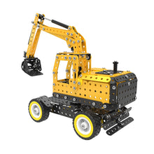502PCS Construction Model Kit Assembled Excavator Building Block Kit Toys 3D Self-Assembly Metal Model Kit Gift for Children and
