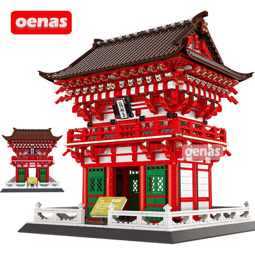 compatible Legoed Architecture Kyoto Niomon Of Kiyomizu-Dera assembled Building Blocks Construction Brick DIY kit kids toys gift