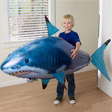 Remote control shark toy air swimming fish infrared remote control flying balloon children flying toy shark clownfish