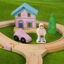 Electric Train Toy Blocks Rails Train Wood Model Railway Wooden Trains Building Blocks Track Magic RC Trains Set Wooden Railway