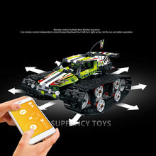 Compatible LegoINGLs Technic RC Car Tracked Race Stunt Car Building Blocks Sets APP Raido Remote Control Truck Toys For Children