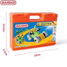 2 in 1 BAISIQI 6824 Intelligent Assembly tool set model Create DIY toy Screw block kit for 5-6-7-8-9 year old kid child boy