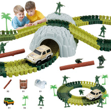 Railway Gift Road Model Military DIY Toy Car Kits Assembly Building Blocks Accessories Boys Kids Education Electric Track