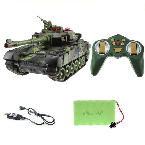 Large Remote Control Tank Charging Battle Launching Off-road Tracked Remote Control Car Boy Children's Toy Car