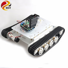 SZDOIT Wifi/Bluetooth/Handle Control TSD100 Intelligent Double-deck Metal Tank Chassis Kit RC Tracked Robot DIY for Arduino