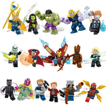 16pcs/set The Avengers Heroes DIY Model Building Blocks Kit Hulk Batman Thanos Thor Assembling Bricks Toys Kids with Legoinglys