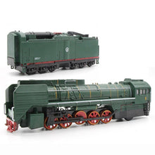 Steam Train Locomotive Alloy Model Toy Cars Pull Back Sound Light Model Toys for Children