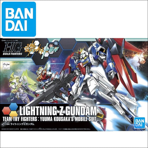 Original Gundam HG 1/144 Model Lightning Zeta GUNDAM NORN Freedom Unchained Mobile Suit Kids Toys With Holder