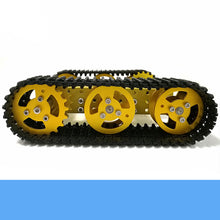 Gold Mini T100 Metal RC Tank Chassis Kit With High Torque DC Motor Speed Feedback Smart Crawler Robot Education DIY For Anduino