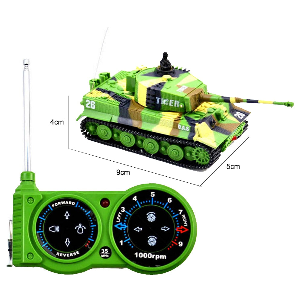 Military RC Crawler Tank Remote Control Simulation Armos Corps Tiger Battle Model Mutual Fight Army Toys for 6 Year Old Children