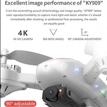 Drone KY909 HD 4K WiFi video live fpv drone light flow keep height quad-axis aircraft one-button take-off drone with camera