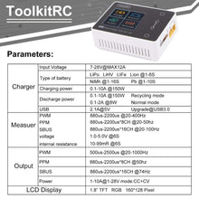 In Stock ToolkitRC M6 Battery Balance Charger 150W 10A DC Output for 1-6S Lipo LiHV Life Lion NiMh Pb Cell Checker Servo Tester