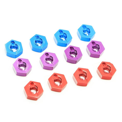 4PCS 12mm Wheel Hex Drive Hub Adapter Combiner Coupler With Pins Screws For HSP HPI Redcat Tamiya Traxxas RC4WD D90 1/10 RC Car