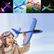 48cm EPP Foam Airplane Hand Launch Throwing Glider LED Light Aircraft Plane Model Outdoor Education Toys Gift for Children Adult