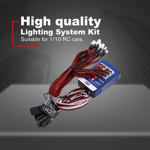 12 LED Lighting Kit Steering Brake Simulation Flash Light for 1/10 RC Car For Yokomo For Tamiya Exquisitely Designed