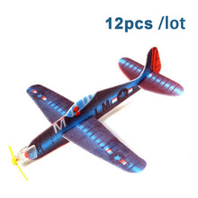 12pcs/lot Kid DIY Hand Throw Flying Glider Plane Toy EPP Foam Plane Ultralight Aircraft Airplane Model Toy Kid Outdoor Toy Game