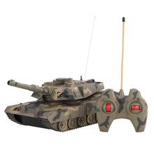 1:14 4CH Simulation RC Military Tank Turret Rotation Light & Music Remote Control Model Long Distance Control Kids Toy Gift