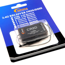 Corona CR3D/CR4D/CR6D/CR8D 2.4Ghz 3CH ~ 8CH Receiver (V2 DSSS) compatible with CT8Z/CT8J/CT8F for RC air plane fix wing drones