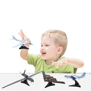 1 PCS Mini Assemble Fighter Model Kit Toys for Boys Military Building Blocks Handmade Assembly Aircraft Model Toy Gifts for Kids