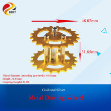 DOIT 2pcs Metal Driving Wheel for Robot Tank Car Chassis, Action Wheel by Caterpillar Remote Control Toys Drive DIY