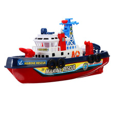 Fast Speed Music Light Electric Marine Rescue Fire Boat Baby Shower Bath Toys with LED Music For Kids Toy Gift