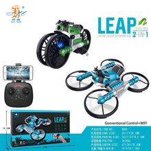 2 in 1 Deformation RC Folding Motorcycle 2.4G WIFI Remote Control Motor Bike Folding 4 Axis 0.3MP WiFi camera Drone
