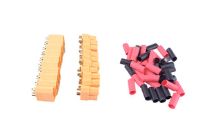 10paris XT60 battery connector for rc plane and car male and female with 3.5mm good gold plated plugs with 4mm shrink tube
