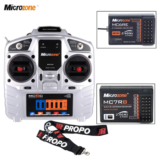 MicroZone MC6C Remote Control With Mini MC6RE/MC7RB 2.4G Receiver For SU27 Fixed Wing Aircraft RC Drone